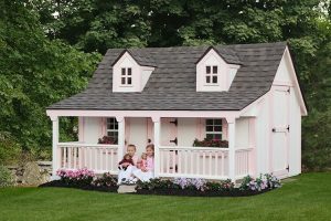 a pink children's playhouse from Ulrich