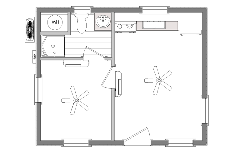 Bear Lake 320 sq. ft. floor plan