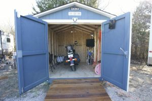 motorcycle garage shed