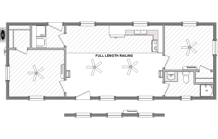 homestead log cabin floorplan H101