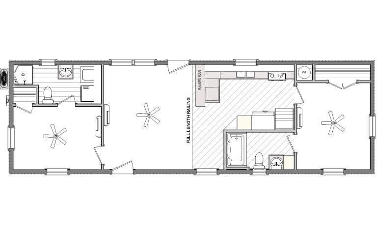 homestead log cabin floorplan H108