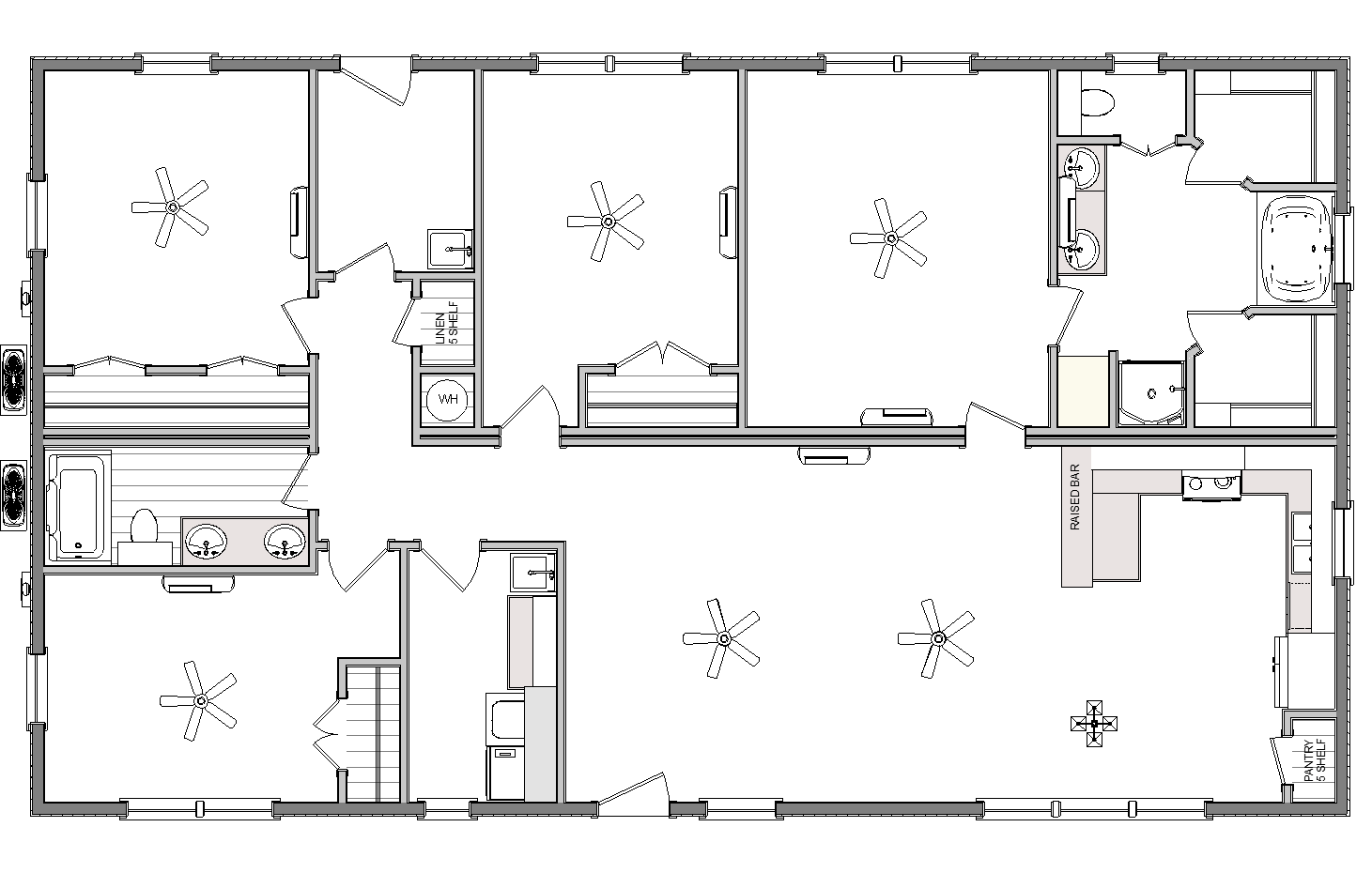 Moose creek log cabin floorplan 4B2