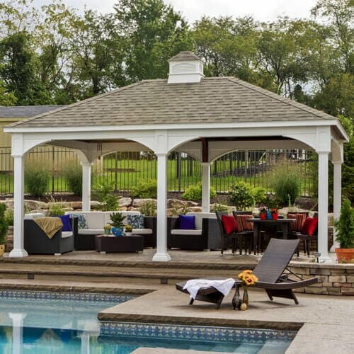 Traditional Pavilion by Pool