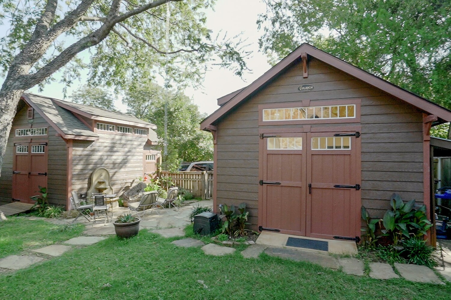 Twin Workshop Shed and Storage Shed
